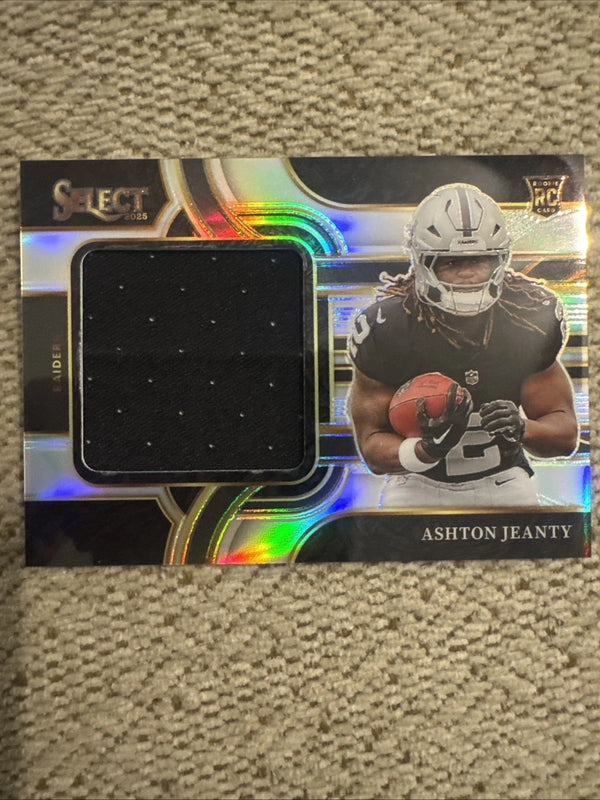 2025 Panini Select Rookie Ashton Jeanty Silver Prizm Jumbo Patch /149