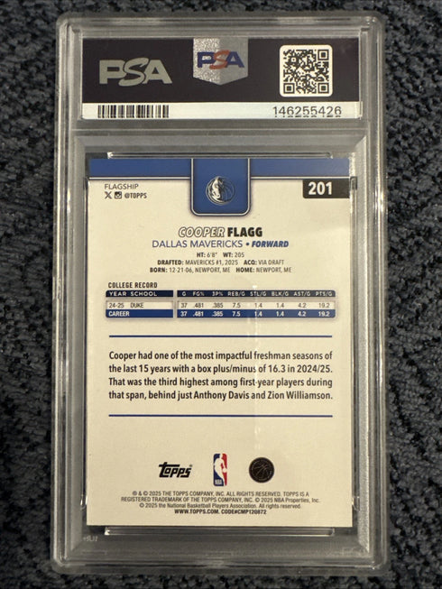 2025-26 Topps - Cooper Flagg #201 (RC) PSA 8.5