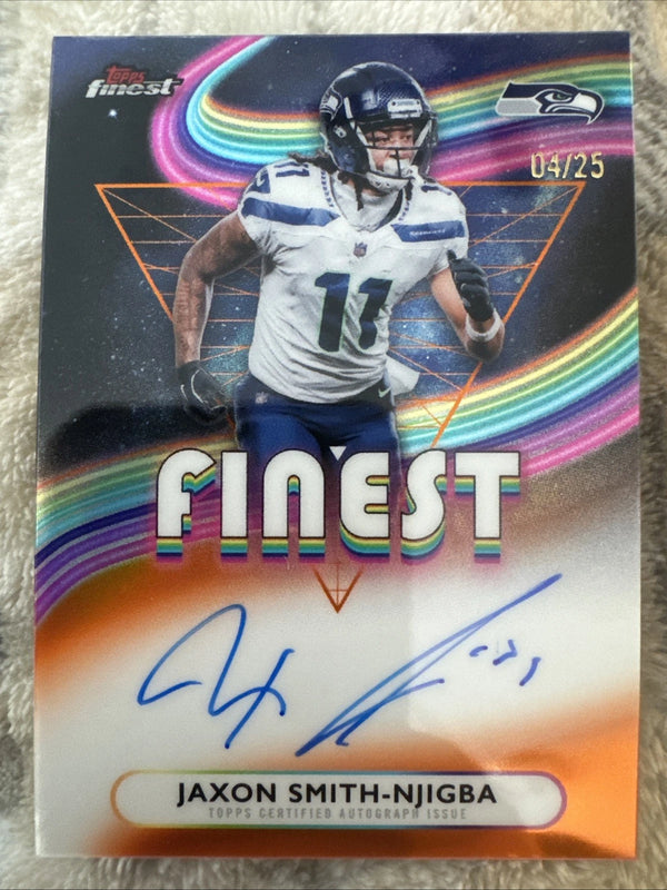 2025 Topps Finest Jaxon Smith-Njigba Auto Autograph #FA-JSN /25