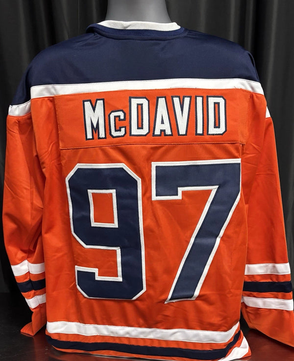 Custom Unsigned Conor McDavid Orange Jersey XL
