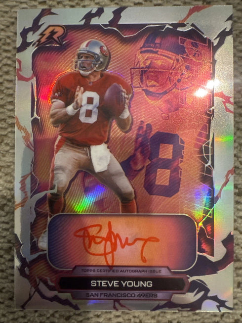Topps 2025 Resurgence Steve Young Red Ink Resurgence Signatures Auto 49ers RS-SY