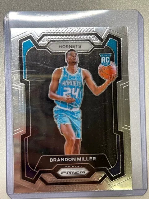 Brandon Miller 2023-24 PRIZM Basketball No. 152 RC Rookie Base Hornets