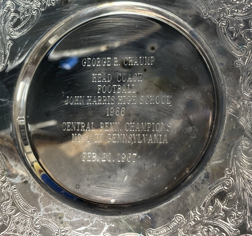 George Chaump John Harris HS Central Penn Champions 1967 Commemorative Plate