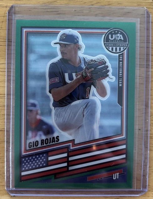 2026 Panini USA Stars & Stripes Gio Rojas Green Scope Prizm 34/99 #171