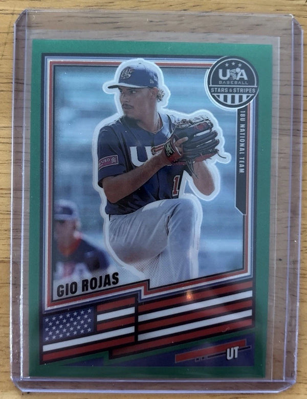 2026 Panini USA Stars & Stripes Gio Rojas Green Scope Prizm 34/99 #171