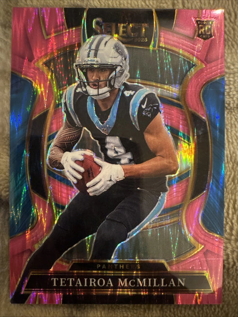 2025 Panini Select - Concourse Tetairoa McMillan #44 Pink Prizm /10 (RC)