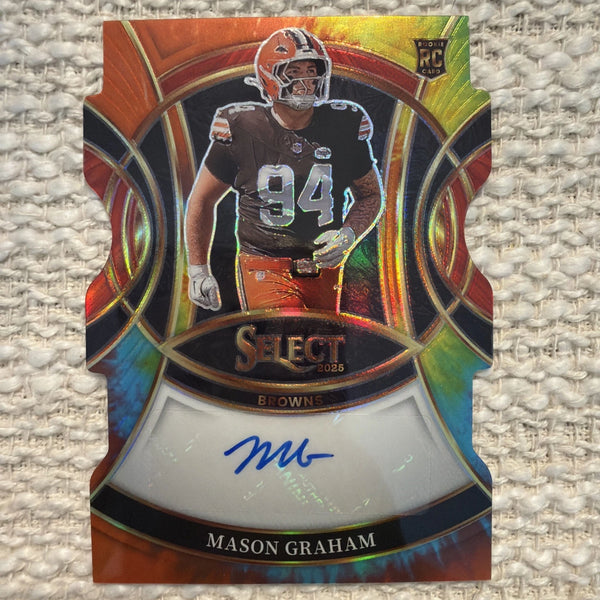 2025 Panini Select - Rookie Signatures Mason Graham #RSI-MGM Tie-Dye Prizm /25