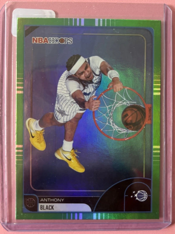 Topps 2024-25 NBA Hoops Green Parallel Anthony Black Orlando Magic #117 Card