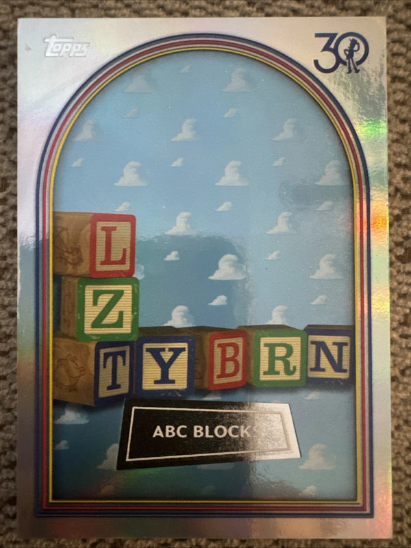 2025 Topps 30 Years of Toy Story ABC Blocks #44 Base Refractor