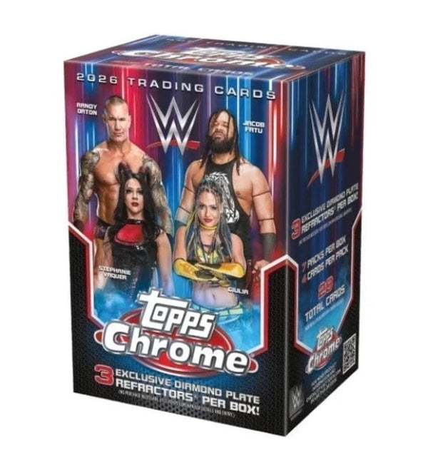 2026 Topps Chrome WWE Wrestling Blaster Value Box Factory Sealed