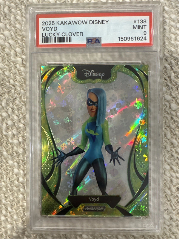 2025 Kakawow Disney Voyd Lucky Clover #138 /395 PSA 9