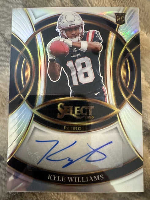 2025 Panini Select - Rookie Signatures Kyle Williams #RSI-KWS Silver Prizm (AU,
