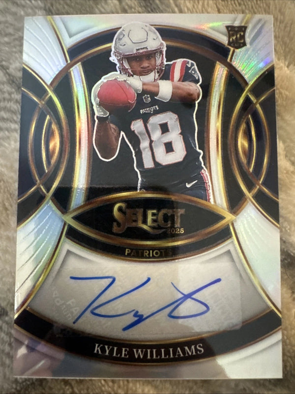 2025 Panini Select - Rookie Signatures Kyle Williams #RSI-KWS Silver Prizm (AU,