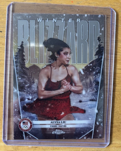 2026 Topps Chrome U.S. Olympics ALYSA LIU Winter Blizzard Insert Gold Medal