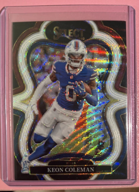 2025 Panini Select - Suite Level Keon Coleman #384 Tri-Color Prizm /199