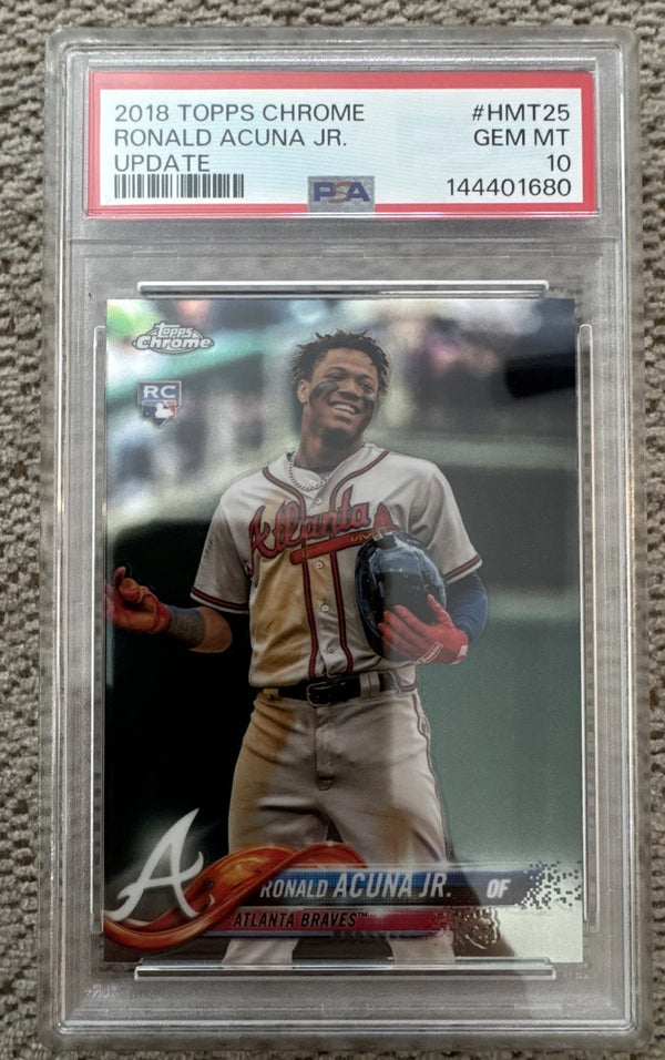 2018 Topps Chrome Update - Ronald Acuña Jr. #HMT25 (RC) PSA 10