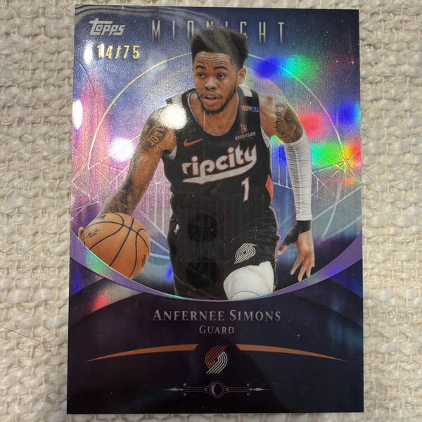 2025-26 Topps Midnight Anfernee Simons Twilight /75 Blazers