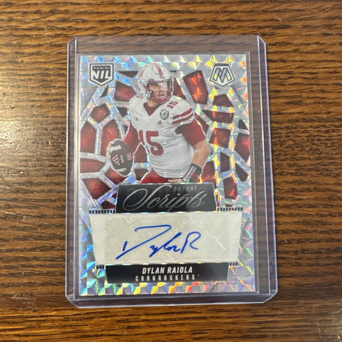 2025 Panini Mosaic Future Scripts NIL Auto Dylan Raiola #FSC-DRA Nebraska