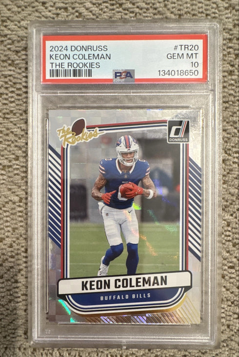 2024 Panini Donruss - The Rookies Keon Coleman #TR-20 (RC) PSA 10