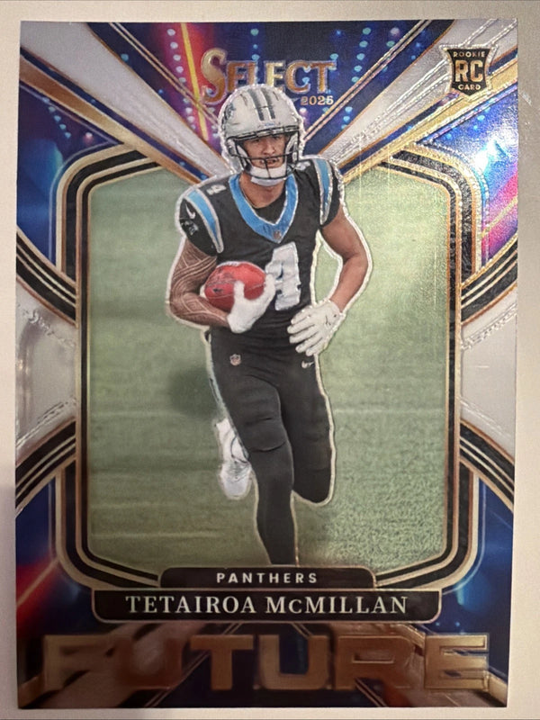 Panini 2025 Select Future RC Tetairoa McMillan #1 Silver Prizm Rookie Panthers