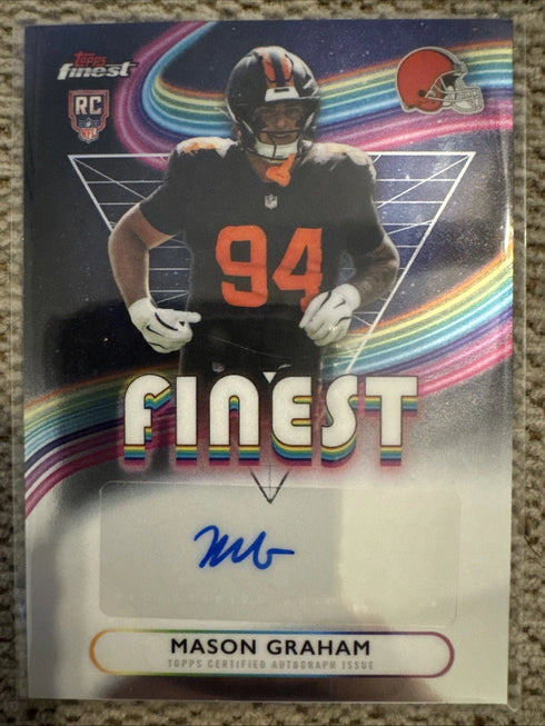 2025 Topps Finest Mason Graham RC Auto Cleveland Browns #RFA-MG