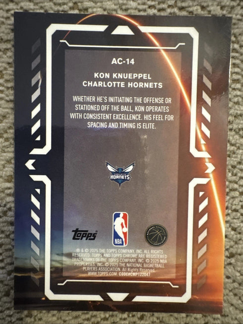 Topps 2025-26 Chrome Kon Knueppel Charlotte Hornets Activators #AC-14