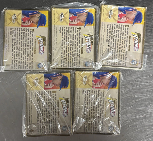 Nolan Ryan 1995 Metallic Impressions Texas Rangers 5 Card Metal Set