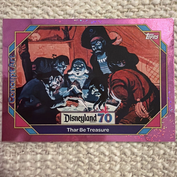 2025 Topps Disneyland 70th THAR BE TREASURE PINK FOIL #130