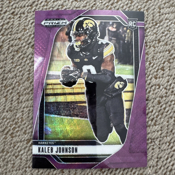 2025 Panini Prizm Draft Picks - Kaleb Johnson #38 Purple Wave Prizm (RC)