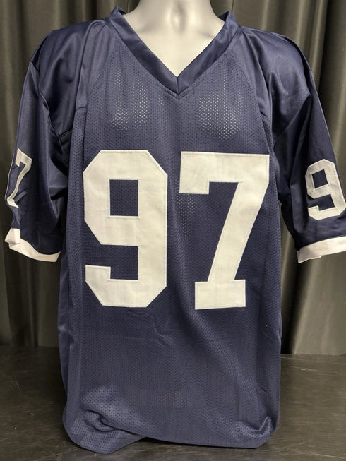 Penn State Nittany Lions PJ Mustipher Signed Blue Jersey We Are Inscr JSA