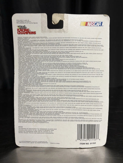 NASCAR Mark Martin 1996 Edition Racing Champions 1:64 Die Cast Valvoline