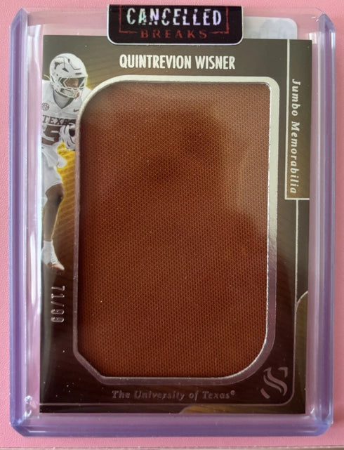 2025 Silhouette - Jumbo Patch /99 - Quintrevion Wisner - Texas