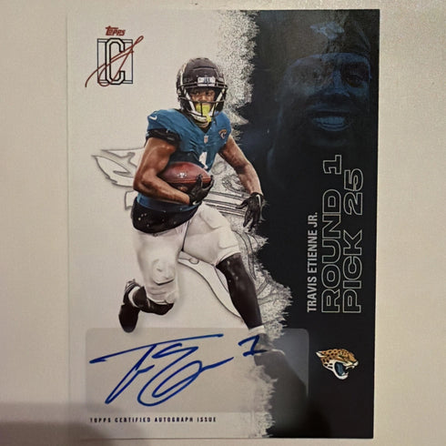 2025 Topps Signature Class Football Travis Etienne Jr. Base Auto #27 Jaguars