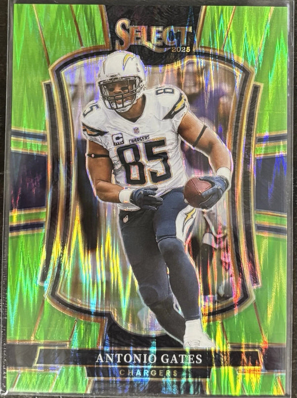 2025 Panini Select Antonio Gates Premier Level #150 Neon Green /699 Chargers