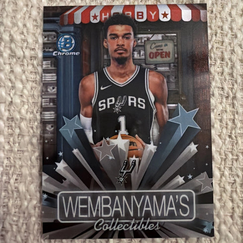 Topps 2025-26 Bowman Hobby Stars Wembanyama's Collectibles #HS-15 Spurs NBA