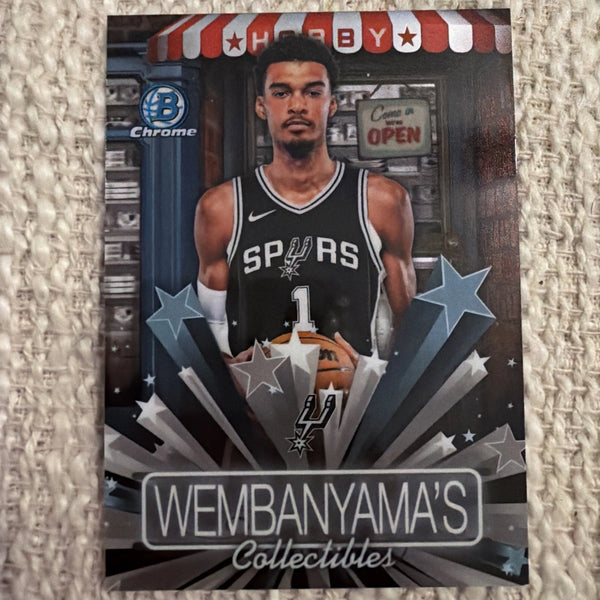 Topps 2025-26 Bowman Hobby Stars Wembanyama's Collectibles #HS-15 Spurs NBA