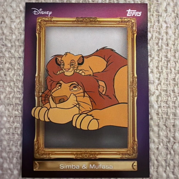 2026 Topps Disney Neon Simba & Mufasa Family Frames Insert #FF-5, The Lion King