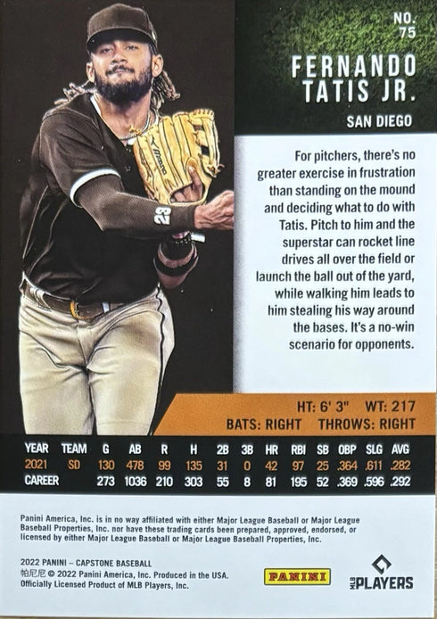 2022 Capstone Baseball Fernando Tatis Sr San Diego Padres #75