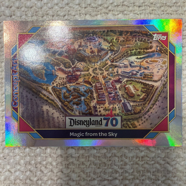2025 Topps Disney Magic From The Sky Concept Art Holo #150 Disneyland