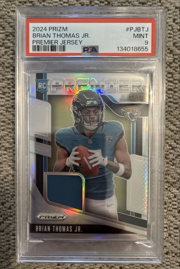 2024 Panini Prizm - Premier Jerseys Brian Thomas Jr. #PJ-BTJ (MEM, RC) PSA 9
