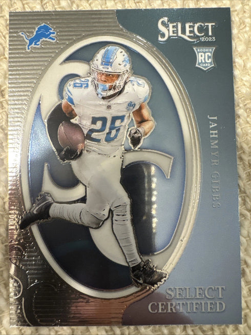 2023 Panini Select Certified #CRO-JGI Jahmyr Gibbs Rookie RC Detroit Lions