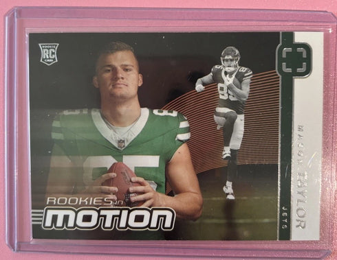 2025 Panini Photogenic Mason Taylor RC #8 ROOKIES IN MOTION New York Jets