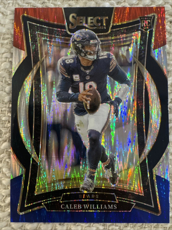2024 Panini Select - Caleb Williams - Red White Blue Shock - Concourse RC #25