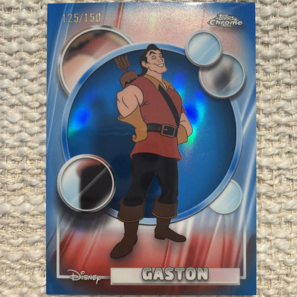 2026 Topps Chrome Disney Gaston /150 Blue Refractor #37