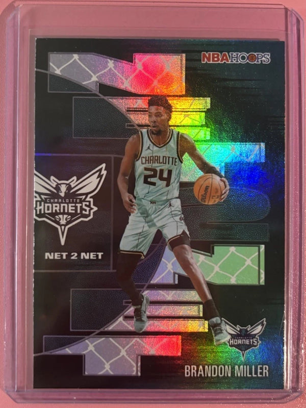 Topps Brandon Miller Net 2 Net Insert Charlotte Hornets 2024-25 NBA Hoops NTN-21
