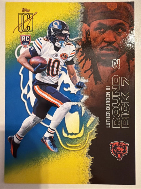 2025 Topps Signature Class Luther Burden III #232 Blue & Yellow RC Bears