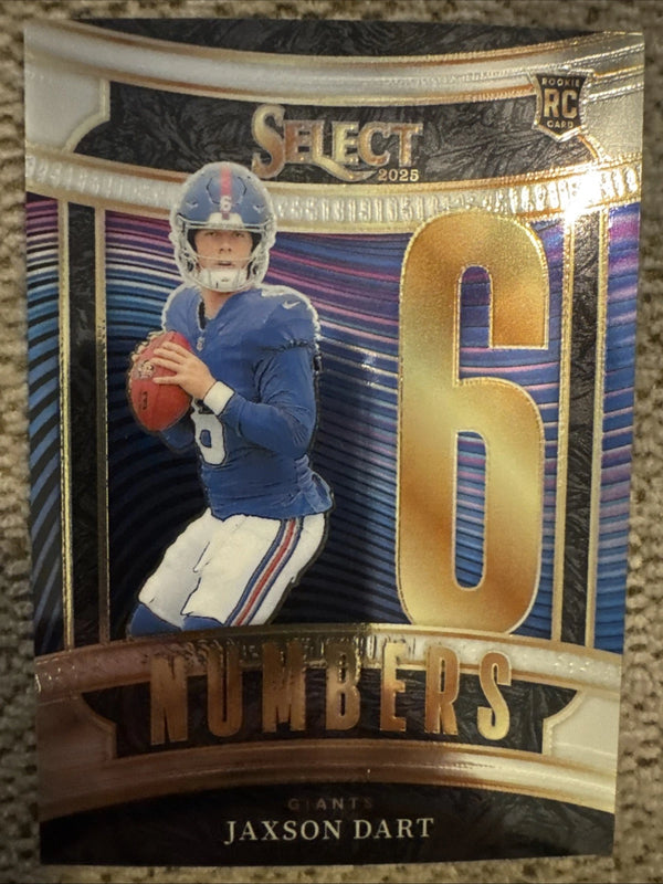 2025 Panini Select-Jaxon Dart #16, Numbers Insert, RC