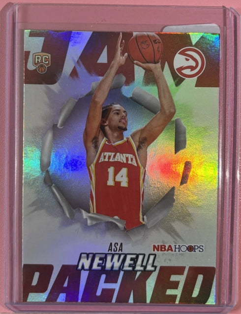 Topps 2026 NBA Hoops Rookie Insert Hologram Asa Newell Atlanta Hawks Packed