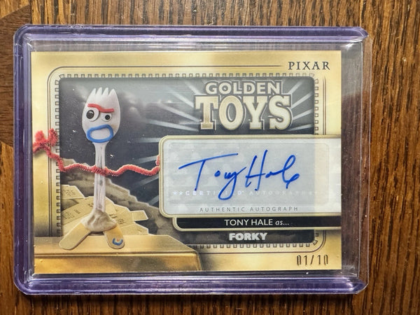 Forky 2025 Topps 30 Years Of Toy Story Golden Toys Shadow Box AUTO #01/10