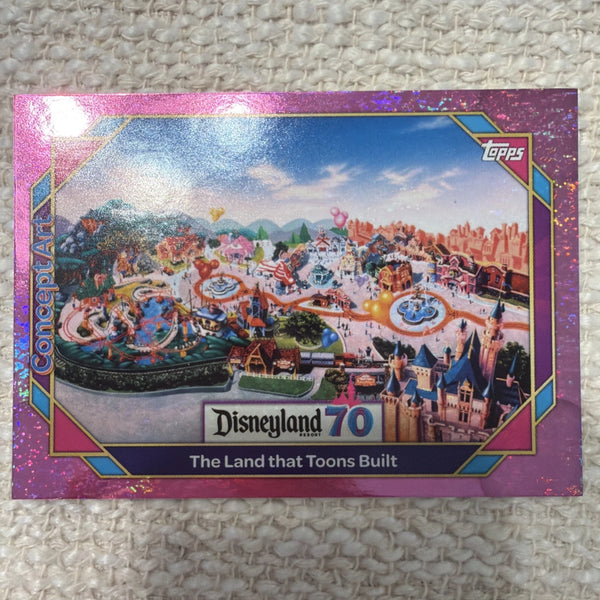 2025 Topps Disneyland 70th Anniversary Pink Shimmer The Land that Toons Built